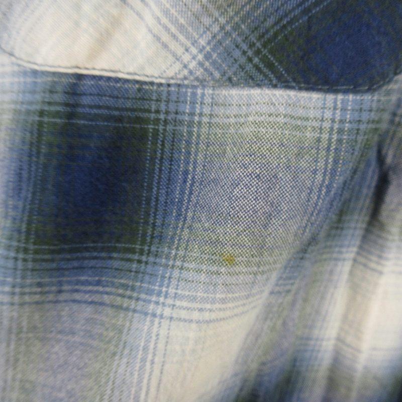 ダブルアールエル RRL シャツ 長袖 オープンカラー オンブレチェック