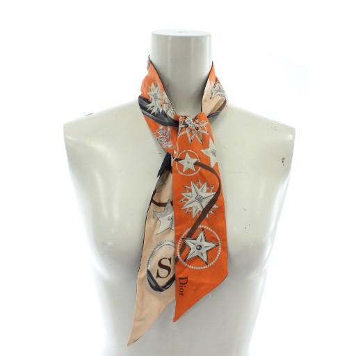 ディオール Dior ABCDior ミッツァ スカーフ 絹 シルク 星 スター