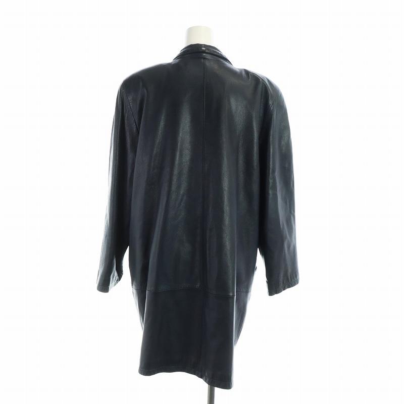 ピエール バルマン PIERRE BALMAIN レザー コート ショールカラー 長袖