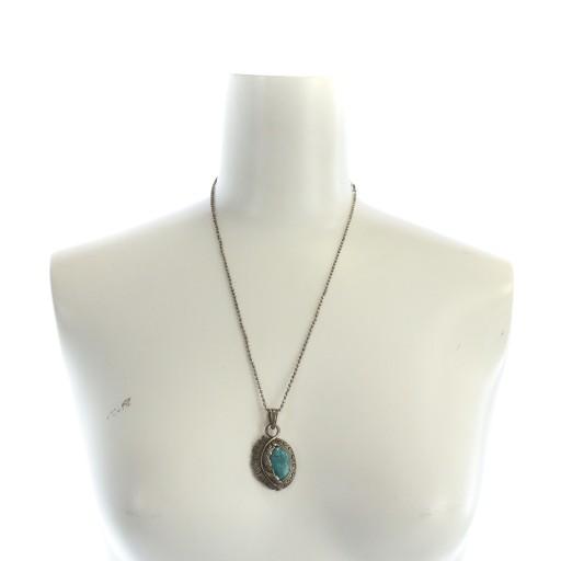 サード SAAD ネックレス アクセサリー フェザー ターコイズ Silver925