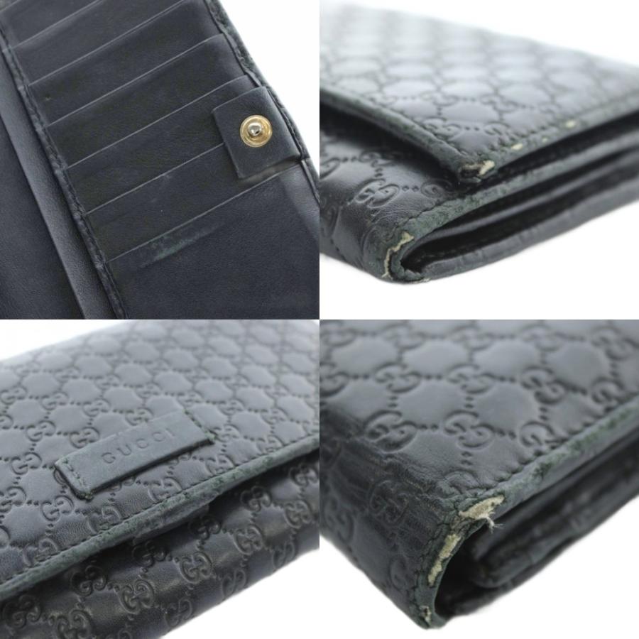 GUCCI（グッチ） 長財布 二つ折り シマレザー マイクログッチシマ 総柄