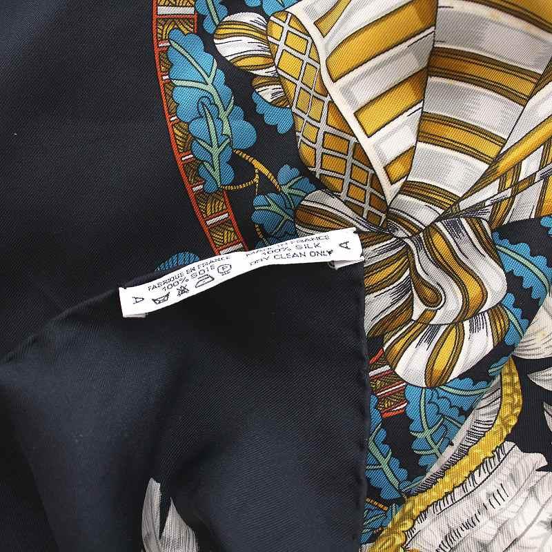 HERMES（エルメス） スカーフ カレ 90 chapeau 帽子 脱帽 総柄 シルク