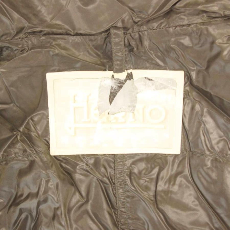 ヘルノ HERNO ダウンベスト 42 緑 グリーン フード付き ジップアップ