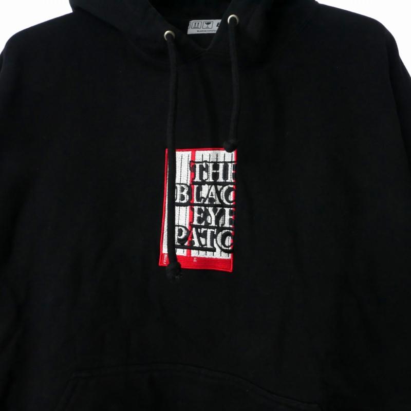 ブラックアイパッチ THE BLACK EYE PATCH ADDRESS LABEL HOODIE 刺
