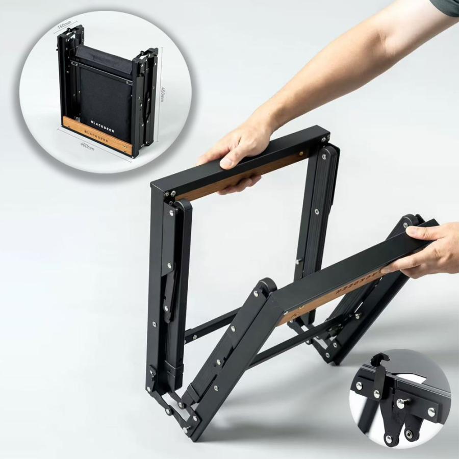 BLACKDEER IGTテーブル アルミIGTローテーブル 正方形に折り畳み