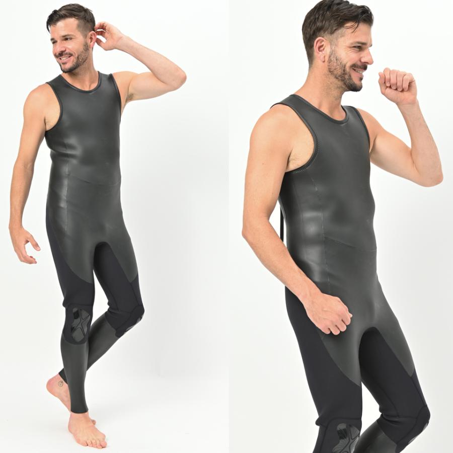 ANDNEWYOU ロングジョン 3mm メンズ サーフィン ウェットスーツ スキン