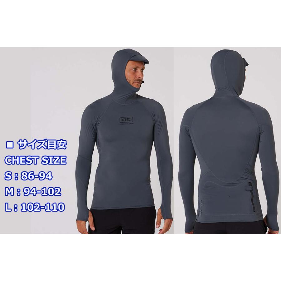 フードキャップ 長袖ラッシュガード ラッシュOCEAN&EARTH フード