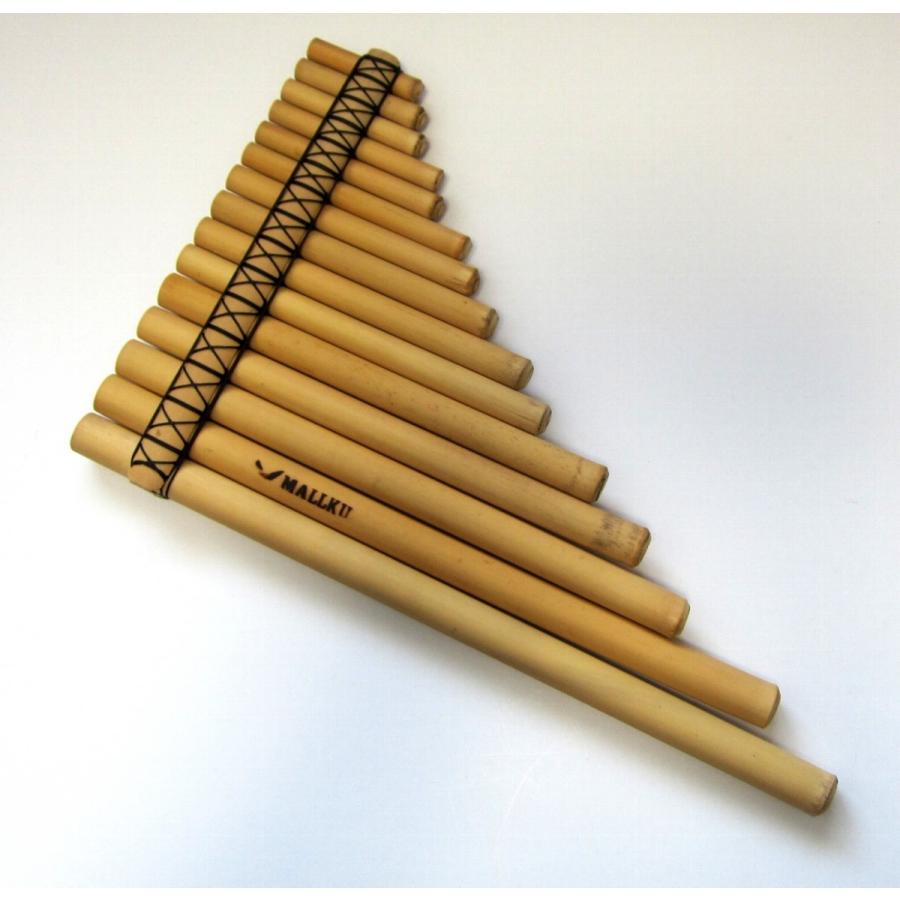 MALLKU ANTARA 15】ペルー民芸品 アンタラ（1列 x 15管）ミディアム