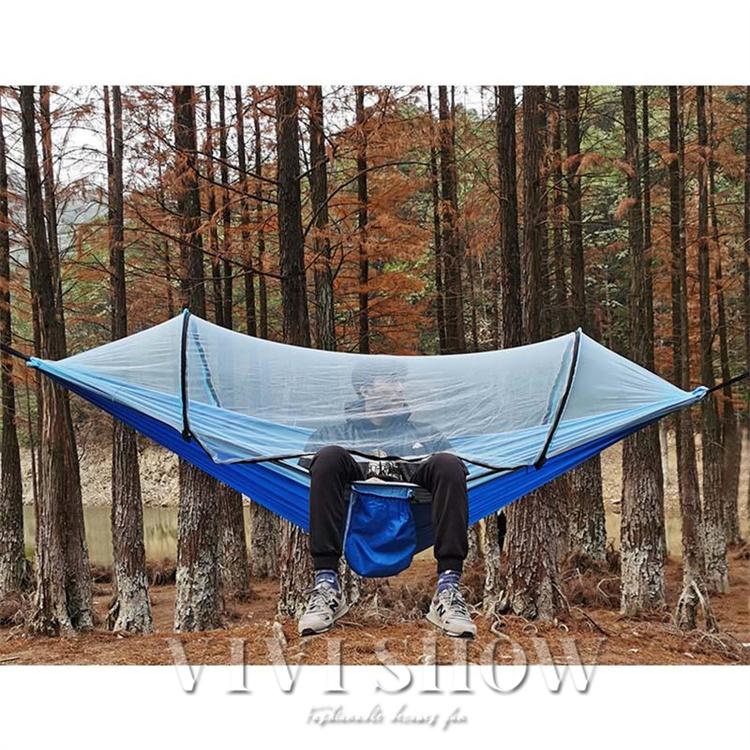 ポータブル で軽量 な屋外 ハンモック ダブルハンモック 1〜2人用