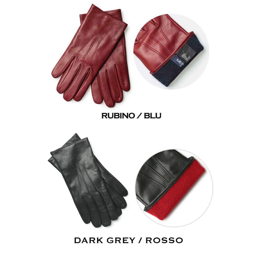メローラ 手袋 メンズ ナッパレザー x カシミア グローブ MEROLA