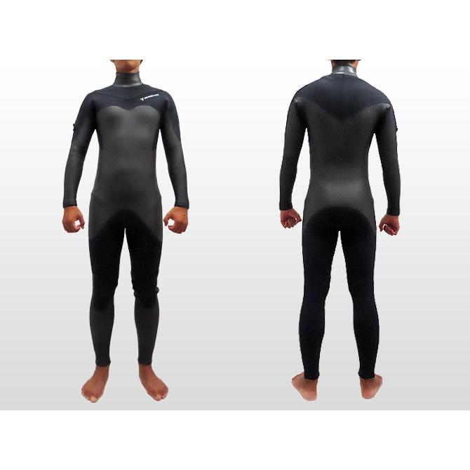 セミドライ オールブラック ウェットスーツ WAVY メンズ サーフィン