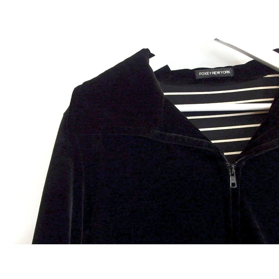 FOXEY（フォクシー） ベロア ジップアップブルゾン 中綿 アウター