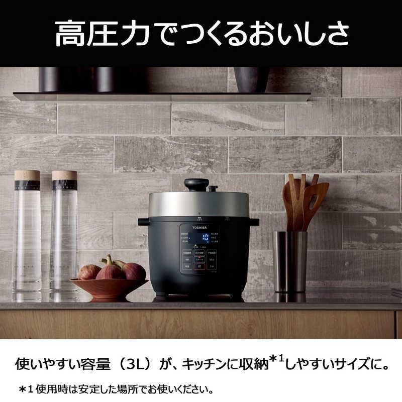 TOSHIBA（東芝） 電気圧力鍋（3.0L） ブラック RCP-30R-K : コジマ