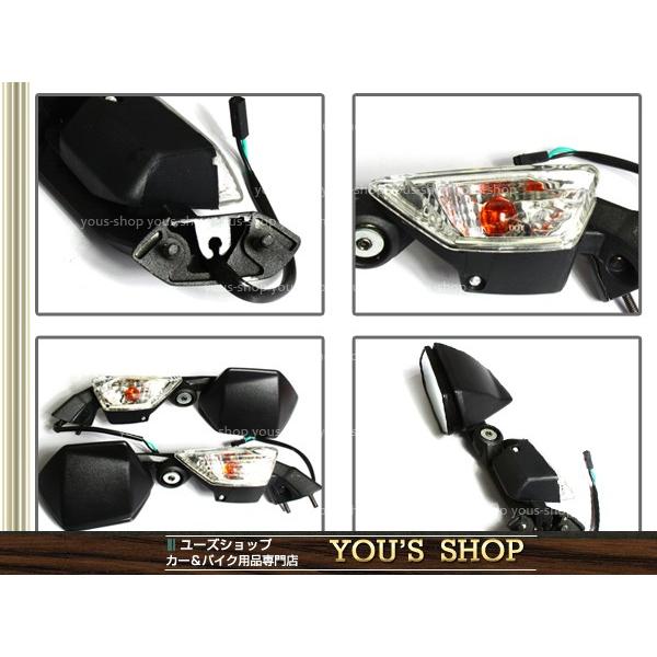 カワサキ ZX-10R ZX10R LED ウィンカー ミラー ブラック 左右 サイド
