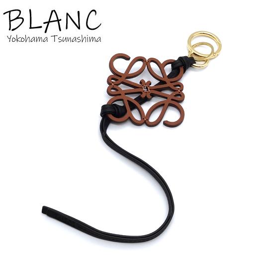 LOEWE（ロエベ） アナグラム チャーム カーフレザー タン ブラック