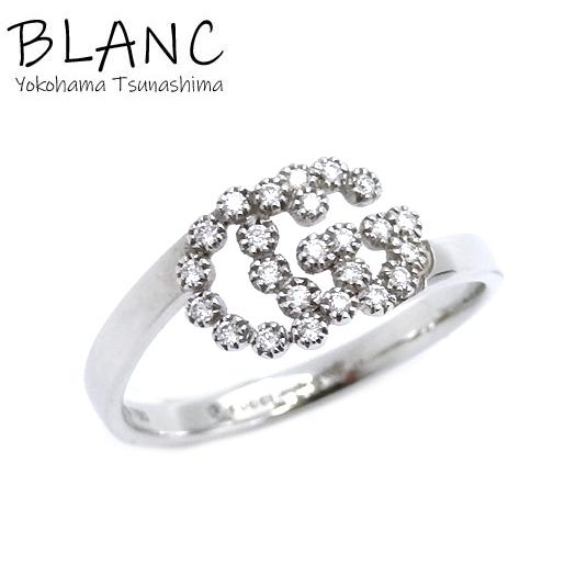 GG グッチ ランニング ダイヤ リング K18 ホワイトゴールド 約12.5号