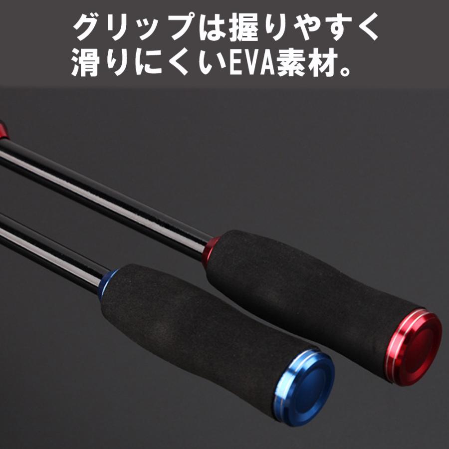 バスロッド スピニング M 2ピース 2.1m ルアーロッド カーボン レッド