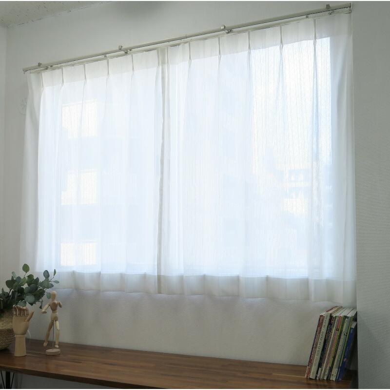 防炎レースカーテン 幅150cm×丈220cm2枚 ミラーレースカーテン 防炎