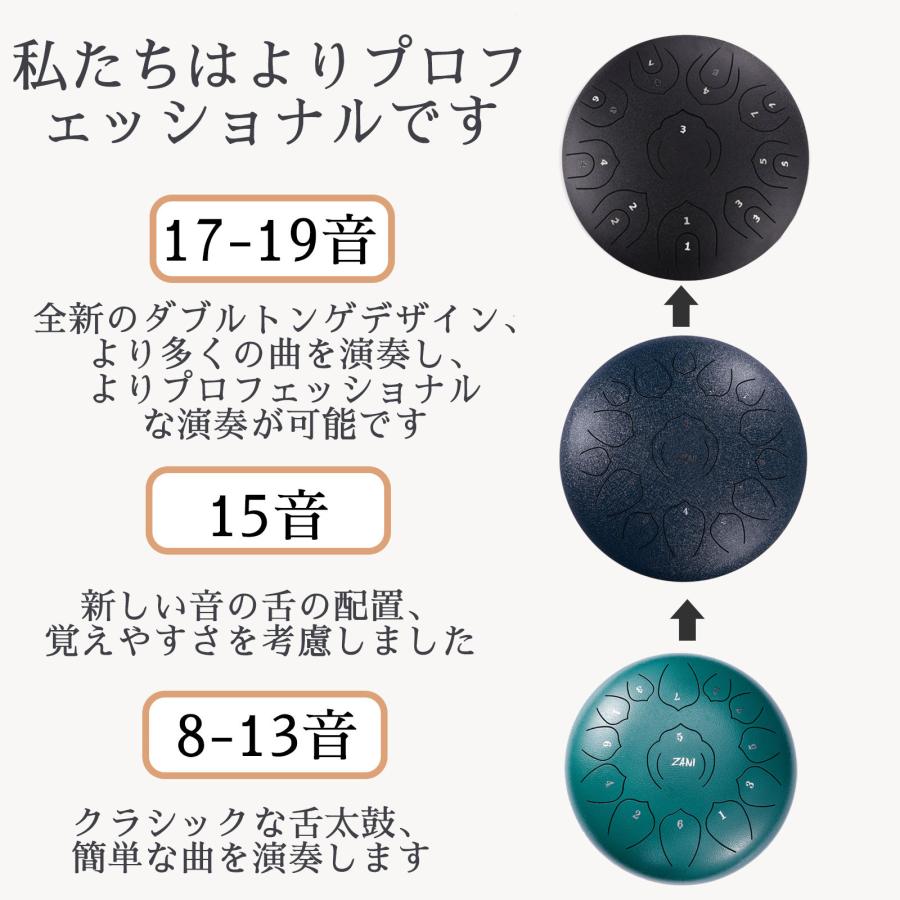 タングドラム スリットドラム 14インチ 15音 スチールタングドラム