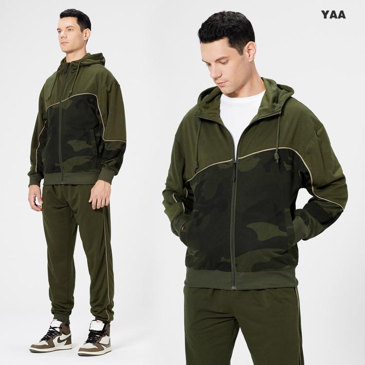 スウェット上下セット メンズ ジップパーカー+ジョガーパンツ スポーツ