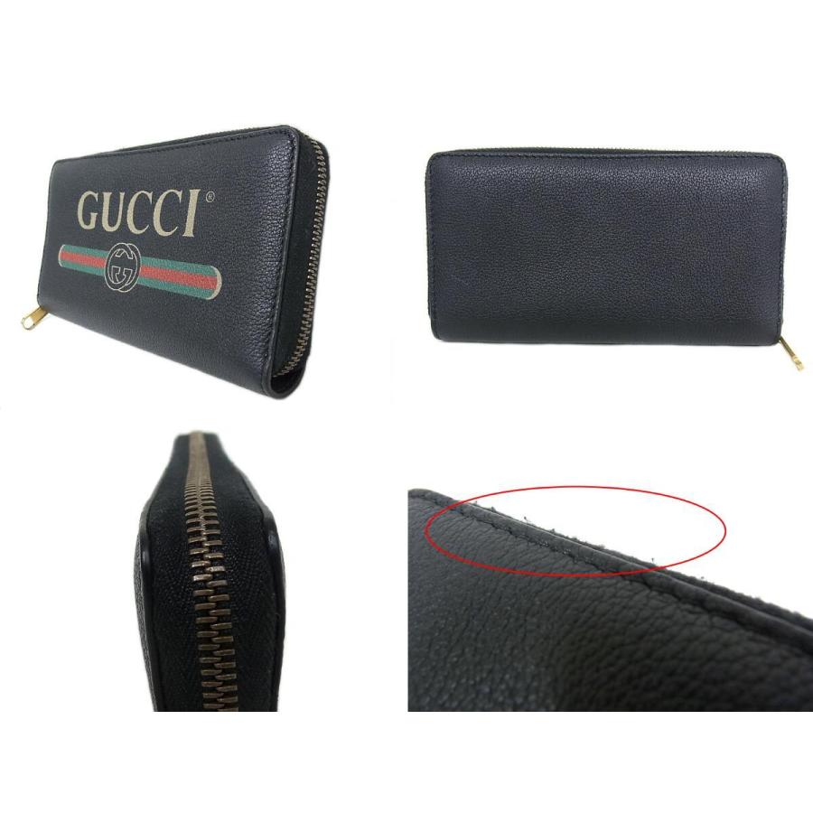 GUCCI（グッチ） ラウンドファスナー 長財布 レザー 496317
