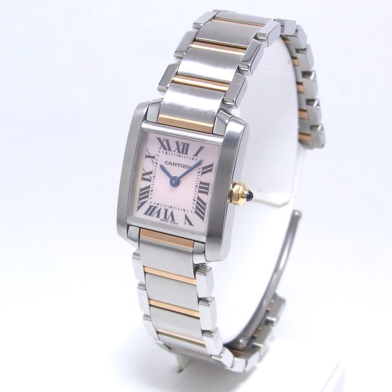 Cartier（カルティエ） タンクフランセーズSM SS/PG コンビ ピンク
