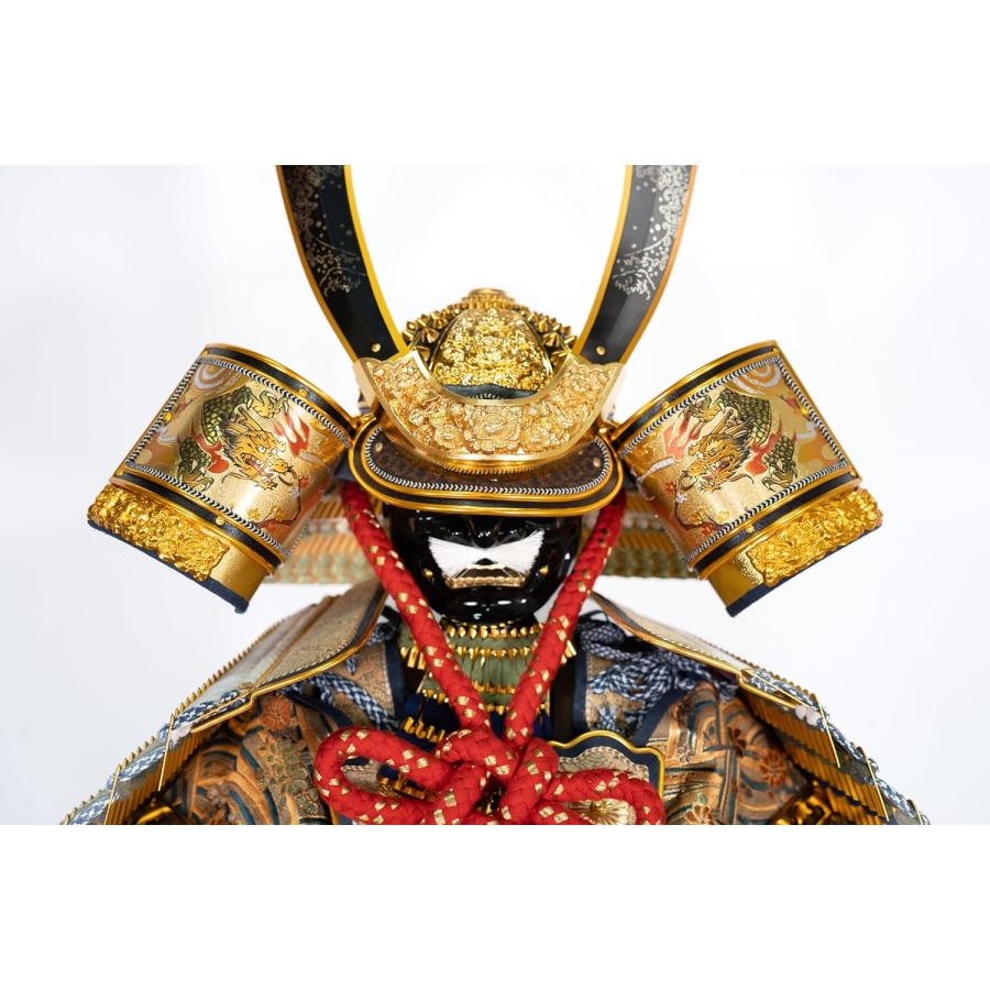 着用鎧 （面付き） 白紫緑縅糸 子供着用鎧のみ 五月人形 お祝い 初節句