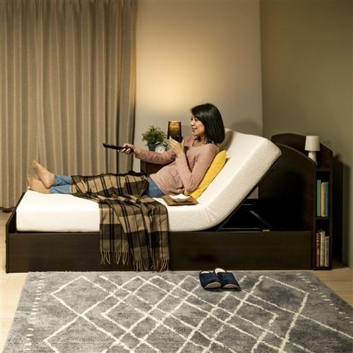 新生活応援特価】【非課税】[シングル]電動リクライニングベッド