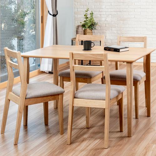 ヤマダオリジナル ダイニング5点セット「ウーノ」ナチュラル色
