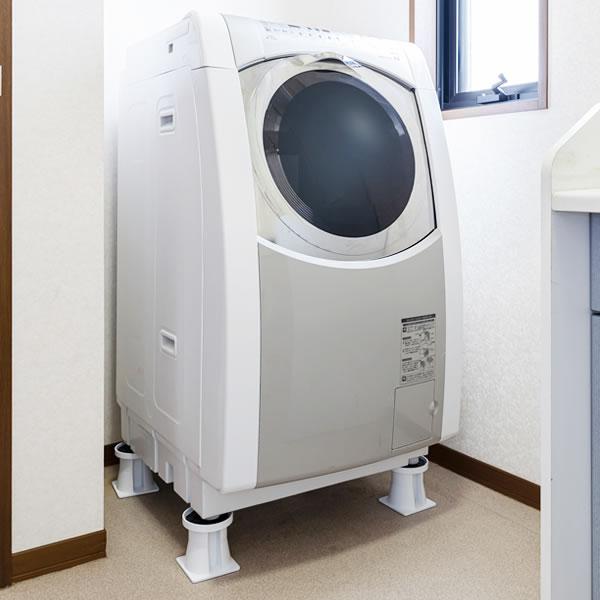 セキスイ 洗濯機 かさ上げ台 洗濯機置台 高さ10cm ホワイト 4個組 SRO