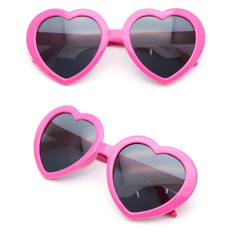 並行輸入品】面白サングラス UVカット ハートサングラス 《ローズ