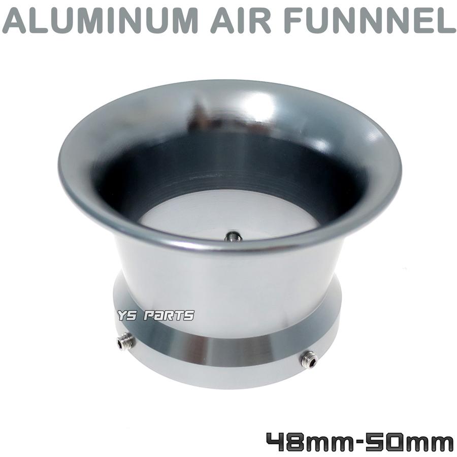 アルミCNC]エアーファンネル50mm[グレー]PWKビッグキャブ用タクト