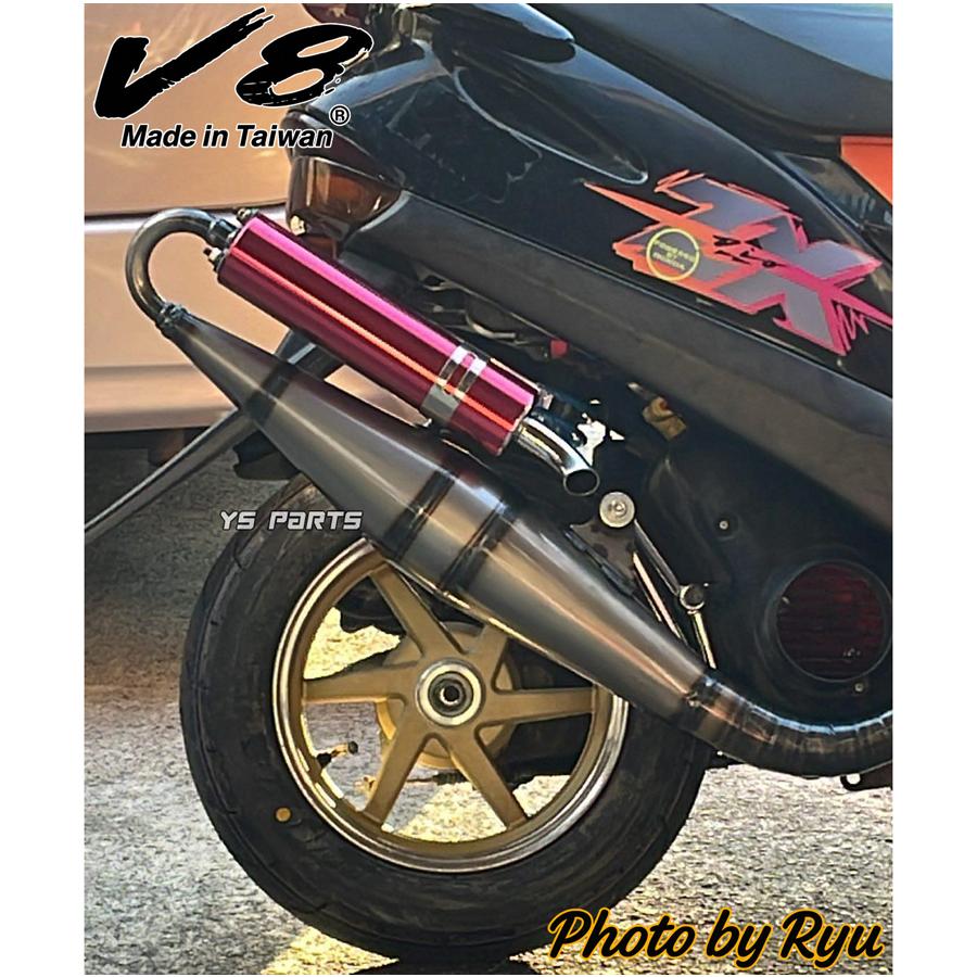 68cc〜ボアアップ対応 高品質V8スポーツマフラー赤 スーパーディオ