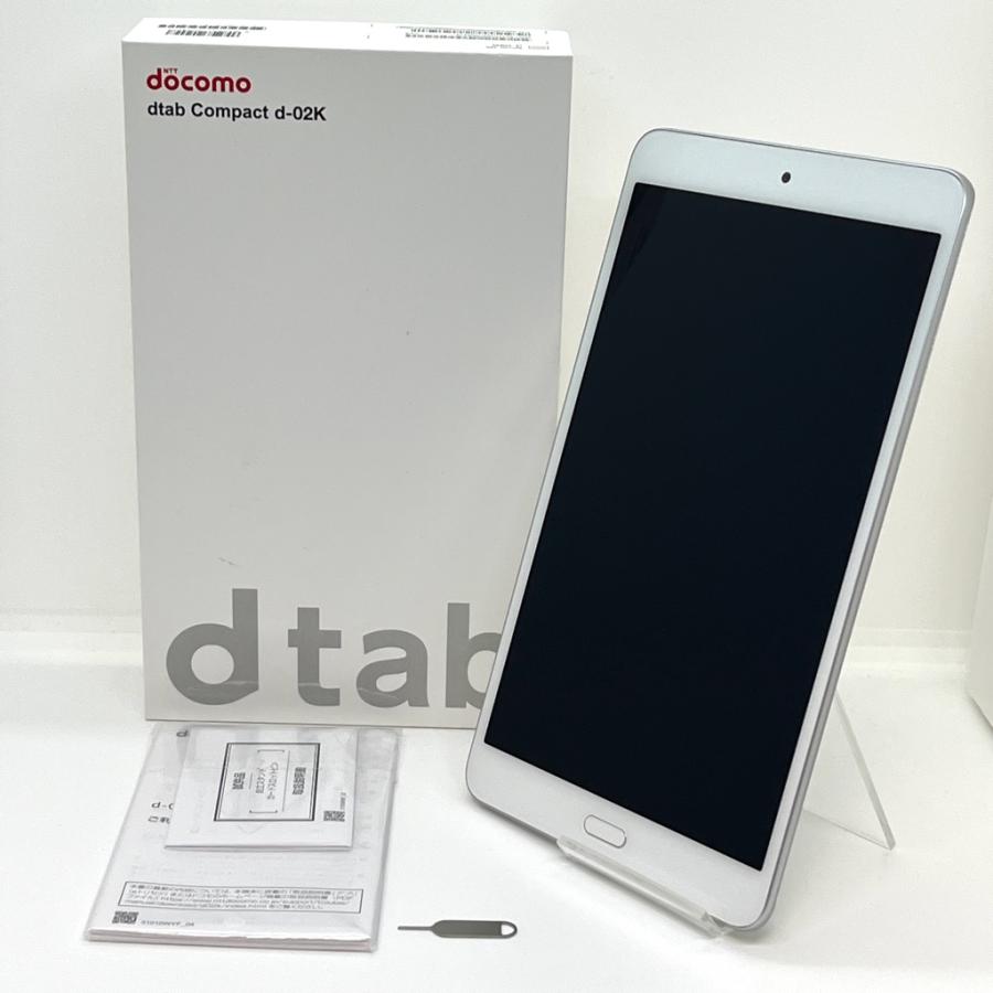 dtab 【美品】dtab Compact d-02K シルバー docomo SIMフリー 8インチ