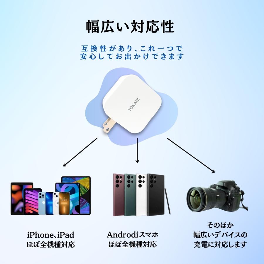 TOKAIZ公式! 爆買 充電器 タイプc AC アダプター iPhone 16 15 USB