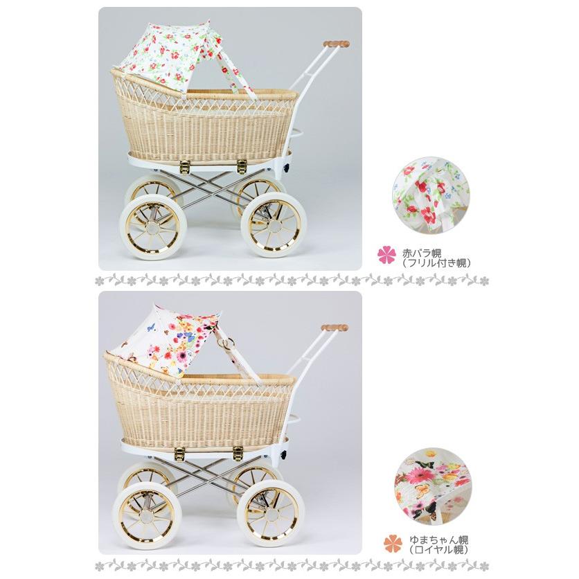 東京乳母車 プスプス スタンダード本体+赤バラ・ゆまちゃん幌