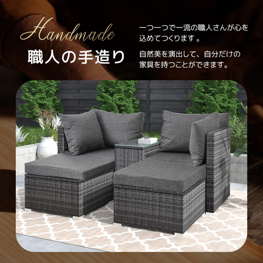 ガーデンファニチャー 積み重ねて収納 テーブルセット5点 ガーデン