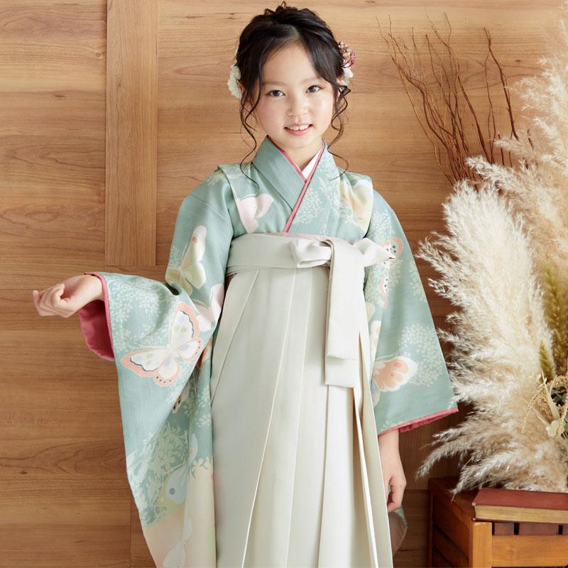 袴 セット レンタル 女の子 卒園式 JILL STUART 薄緑 蝶々 幼稚園