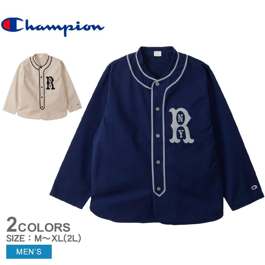 Champion（チャンピオン） 長袖シャツ メンズ ベースボールシャツ