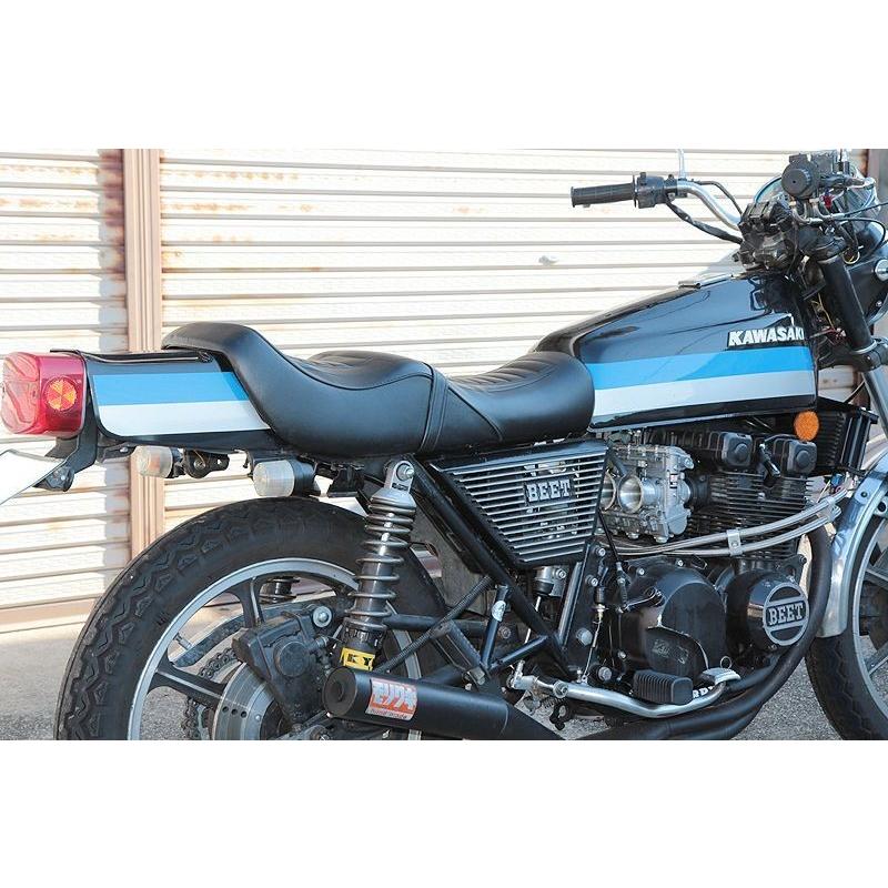 483】Z400FX E1-3純正パターンアンコ抜きシート ブラック : CHERRY