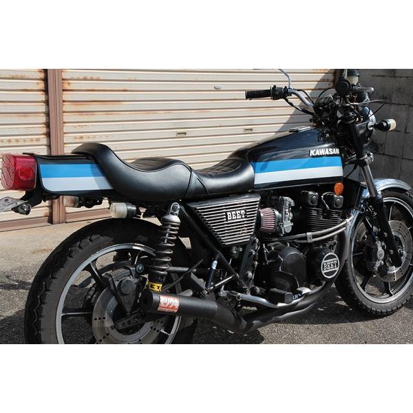 527】Z400FX E4純正パターンアンコ抜きシート ブラック : CHERRYヤフー