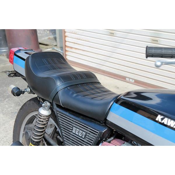 527】Z400FX E4純正パターンアンコ抜きシート ブラック : CHERRYヤフー