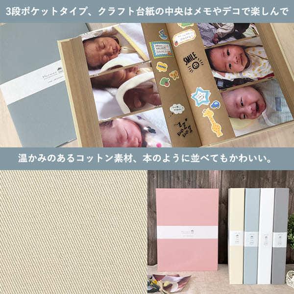 ナカバヤシ 【5冊セット】Harmaa（ハルマ―）ポケットアルバムL判3段