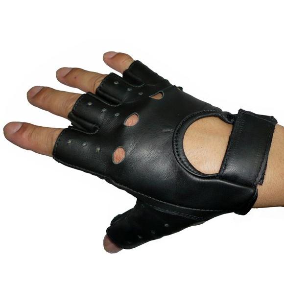 ザワキタ 本革フィンガーレスグローブ（ブラック）全国送料サービス