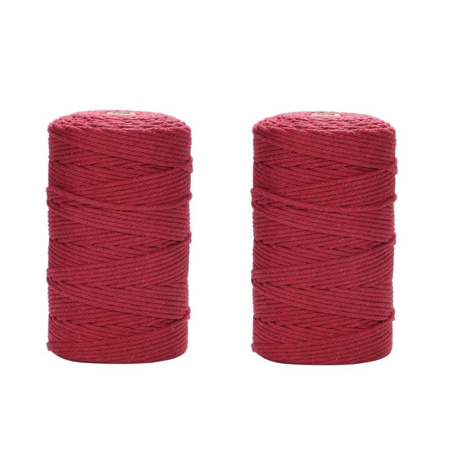 マクラメ コード 3mm 200m 2個セット 紐 コットン 綿 糸 ロープ