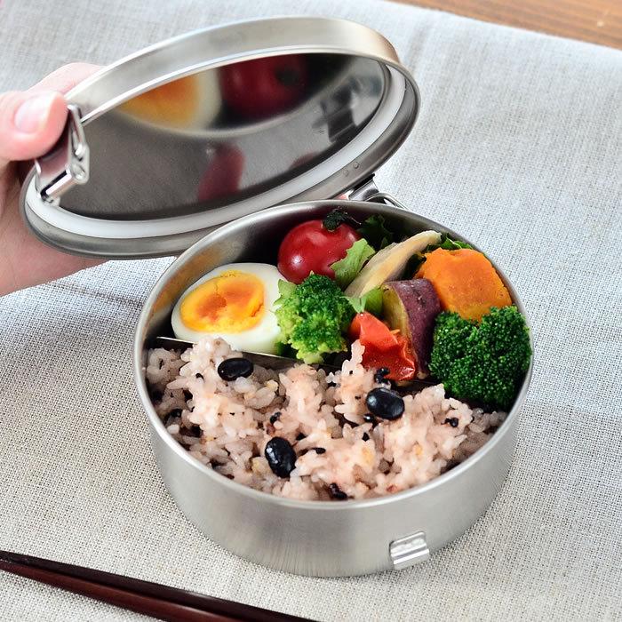 工房アイザワ お弁当箱 ステンレス 丸型ランチボックス 1段 容量400ml