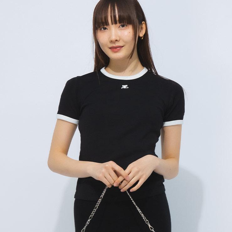 courreges（クレージュ） 半袖 Tシャツ レディース コットン