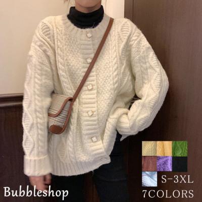 ウールケーブルニットカーディガン厚手のおすすめ人気商品一覧 通販