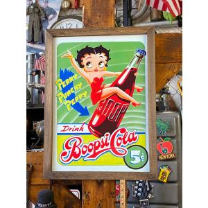 ポスターフレーム （ビッグボーイ/コカ・コーラ） ポスター＆木製