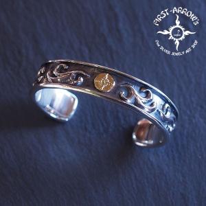 FIRST ARROW's（ファーストアローズ） K18付 平打12mm カラ草彫り